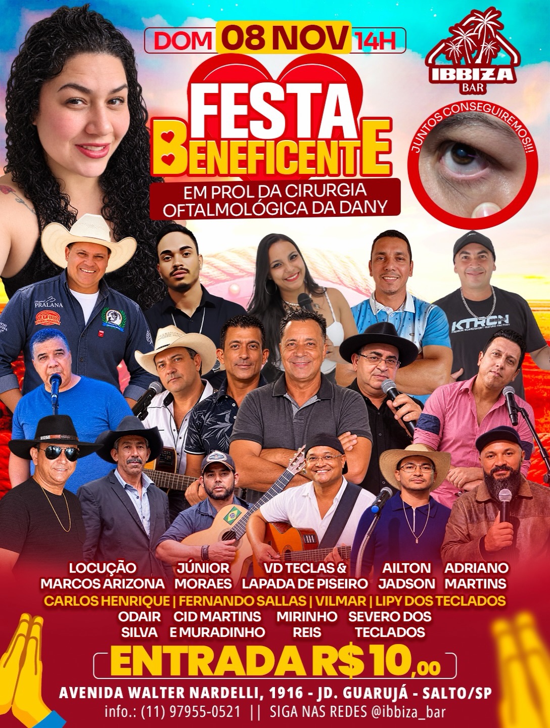 Festa Beneficente em prol da Cirurgia Oftalmológica da Dany