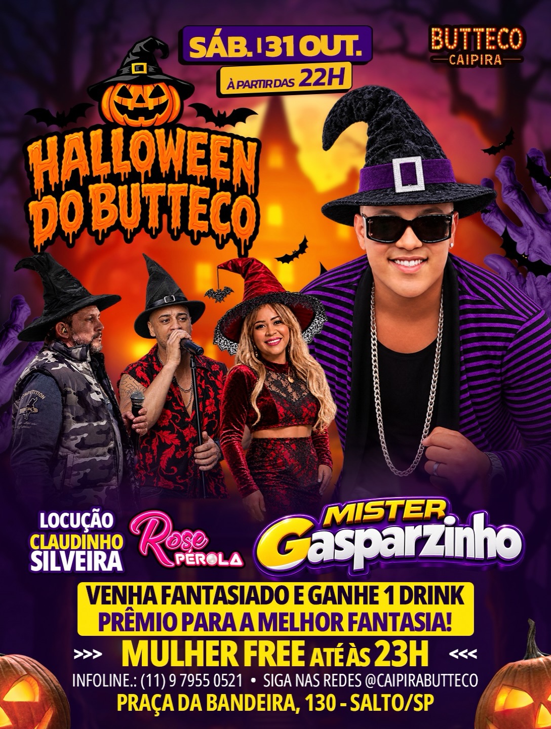 Halloween do Buteco com Mister Gasparzinho e Rose Pérola