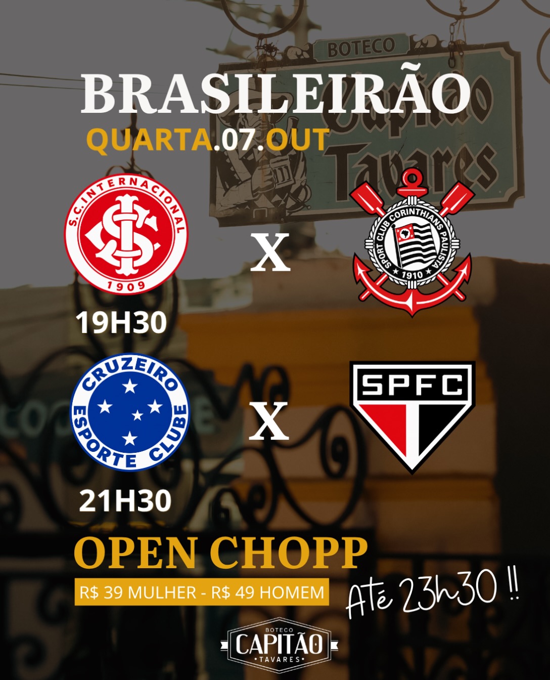 Brasileirão: Internacional x Corinthians